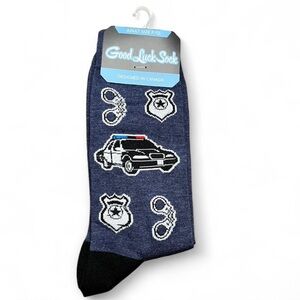 Good luck socks Police socks adult shoes size 7-12
